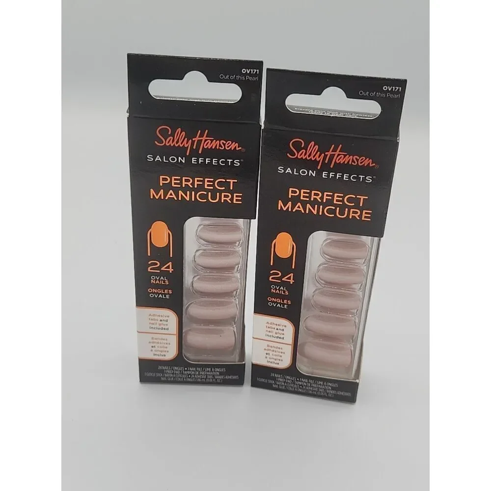 Sally Hansen Salon Effects Press On Nails Out Of This Pearl Oval Manicure 2 Pack